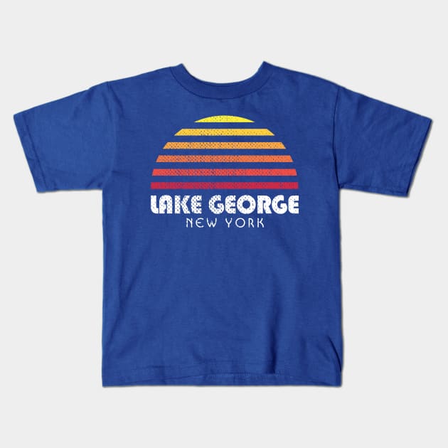 Lake George New York Kids T-Shirt by PodDesignShop